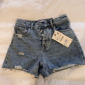 Zara high waisted jean shorts
